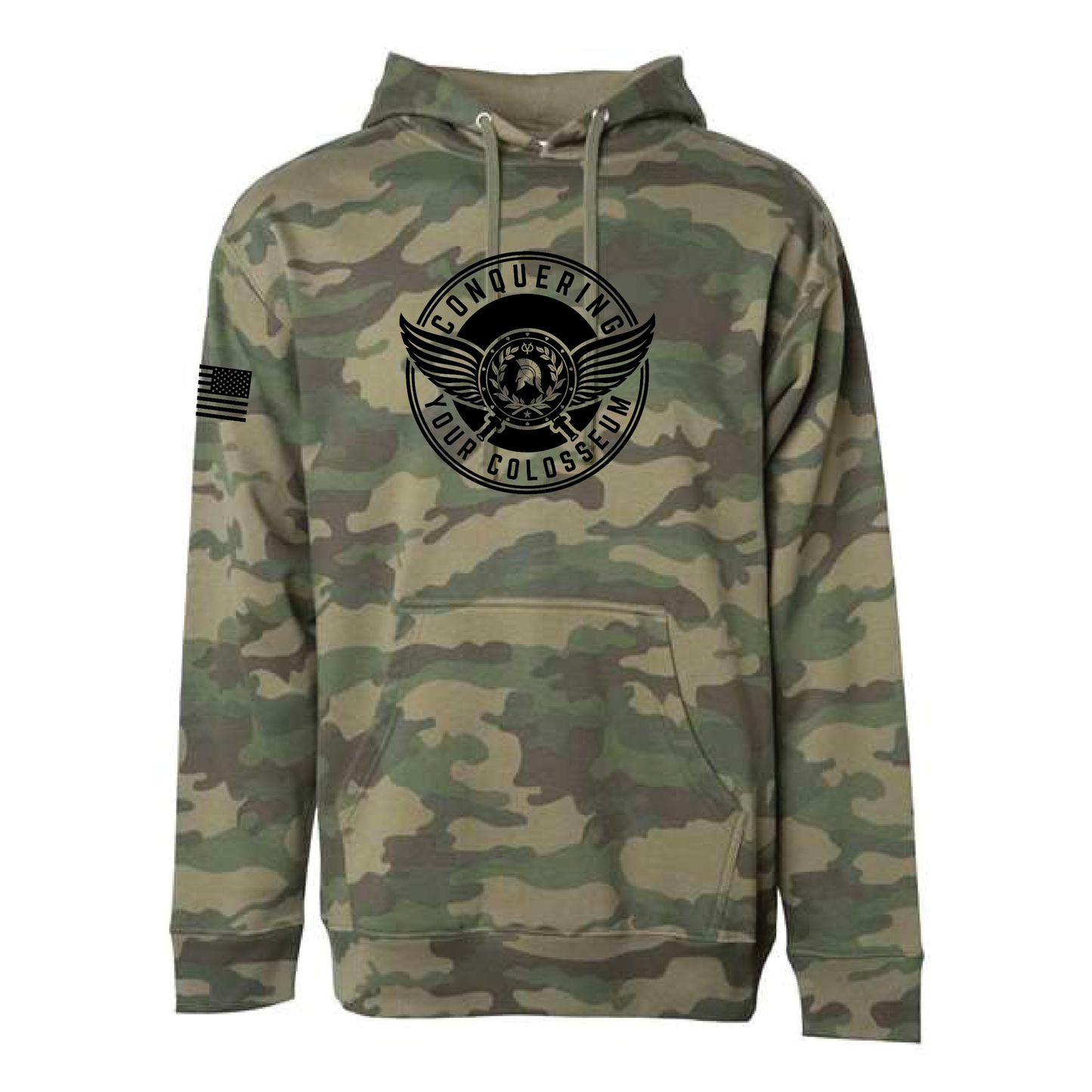 Patriotic Winged Medallion - Adult Pullover Hoodie