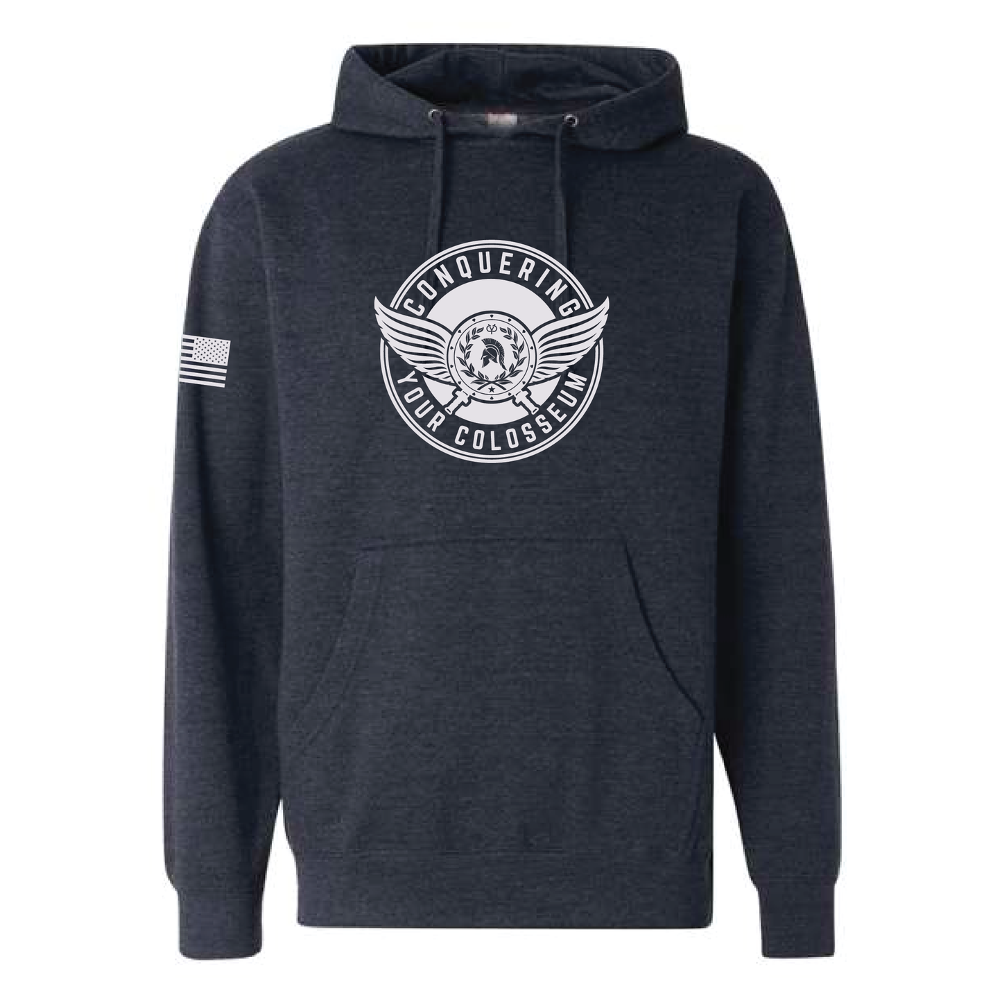 Patriotic Winged Medallion - Adult Pullover Hoodie