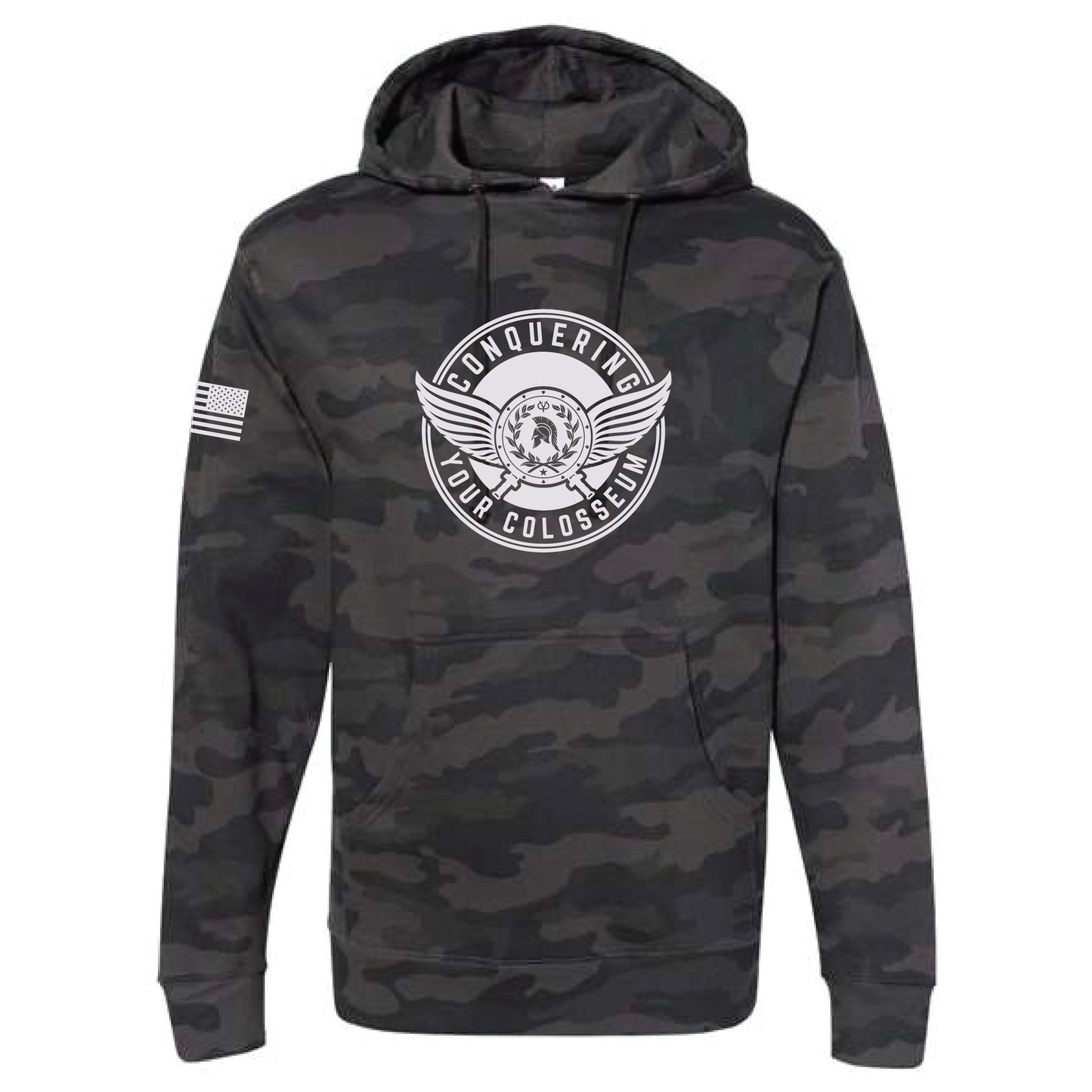 Patriotic Winged Medallion - Adult Pullover Hoodie