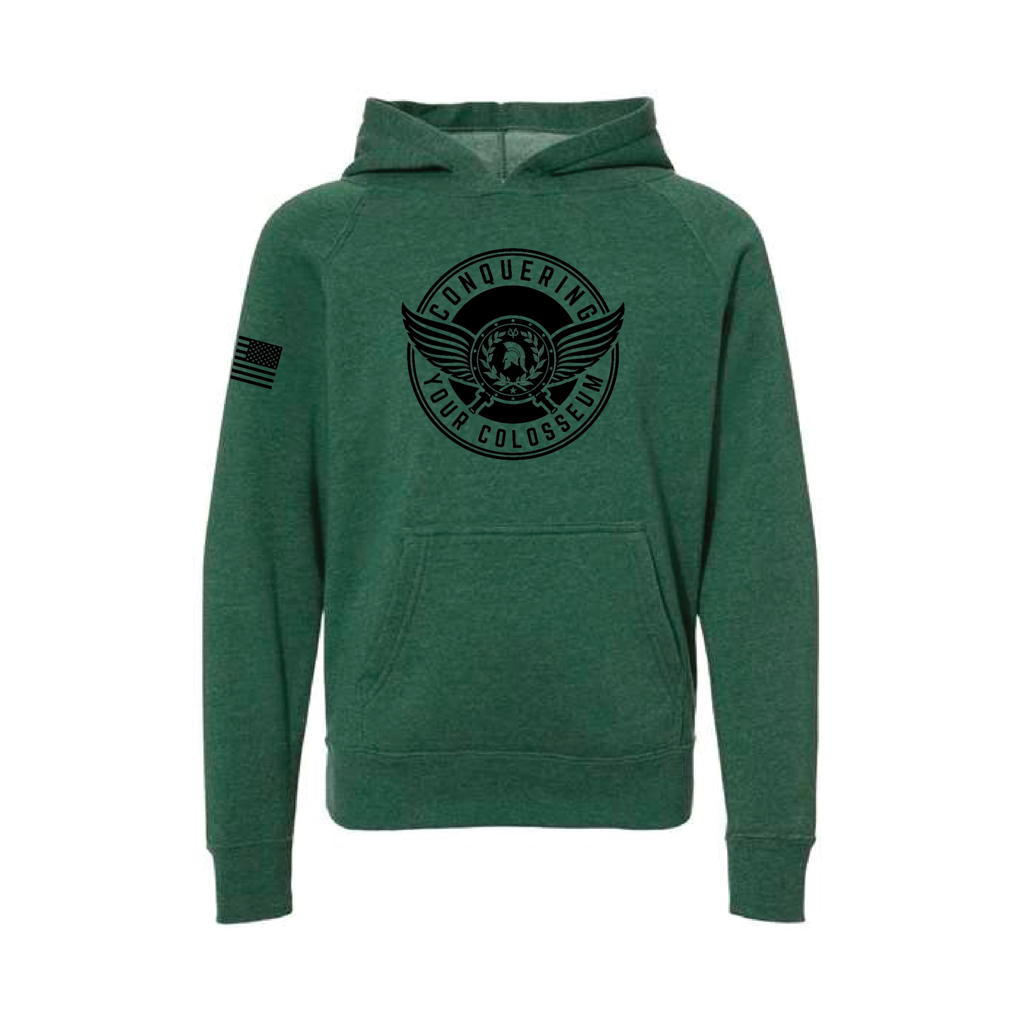 Patriotic Winged Medallion - Youth Hoodie Pullover