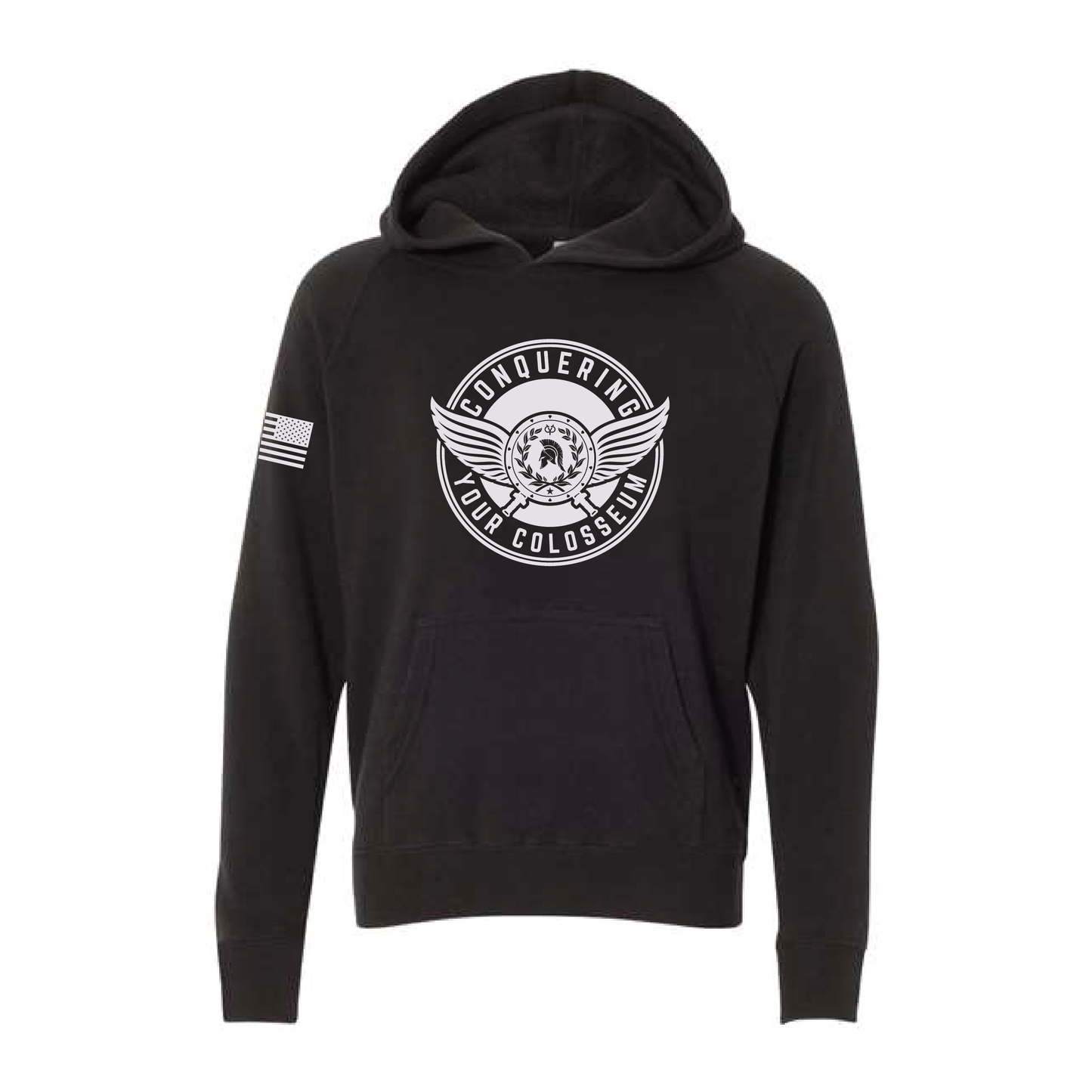 Patriotic Winged Medallion - Youth Hoodie Pullover