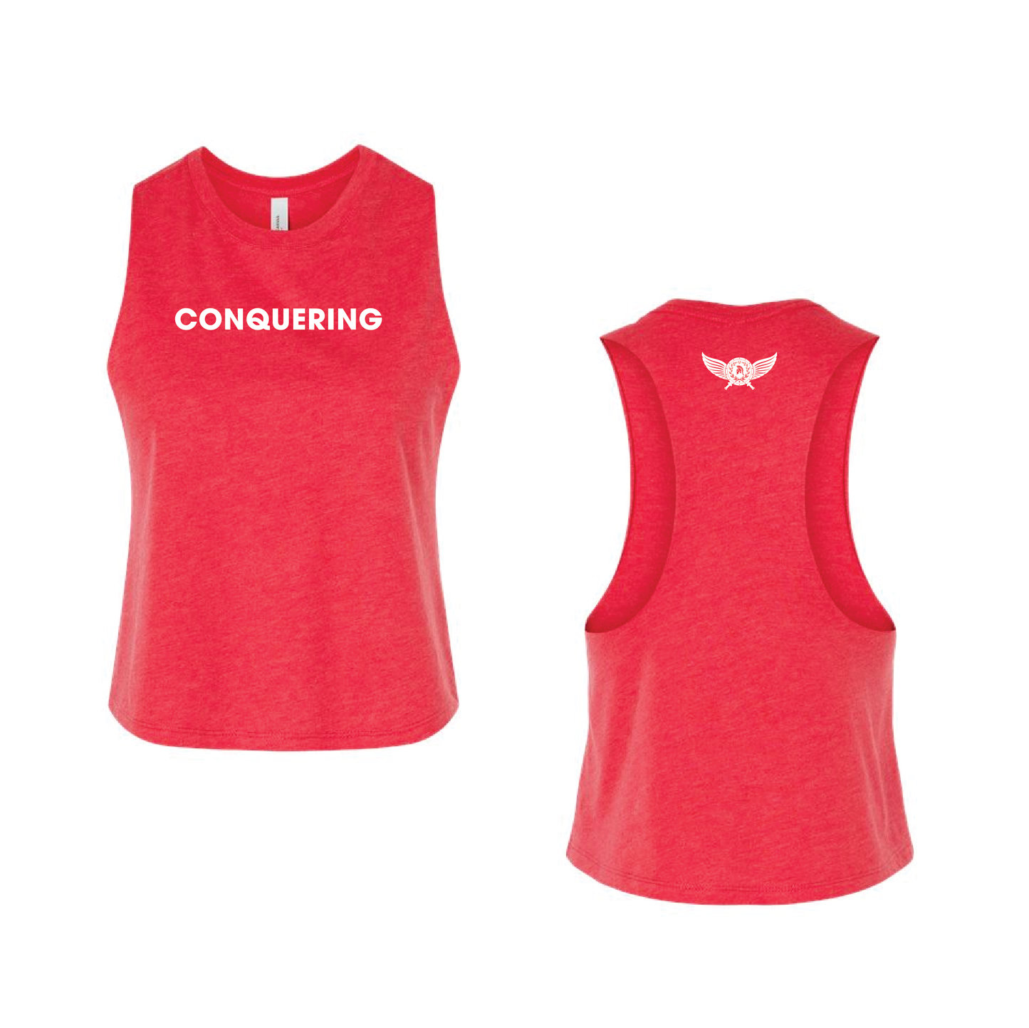 Winged Medallion CYC - Women's Crop Racerback Tank