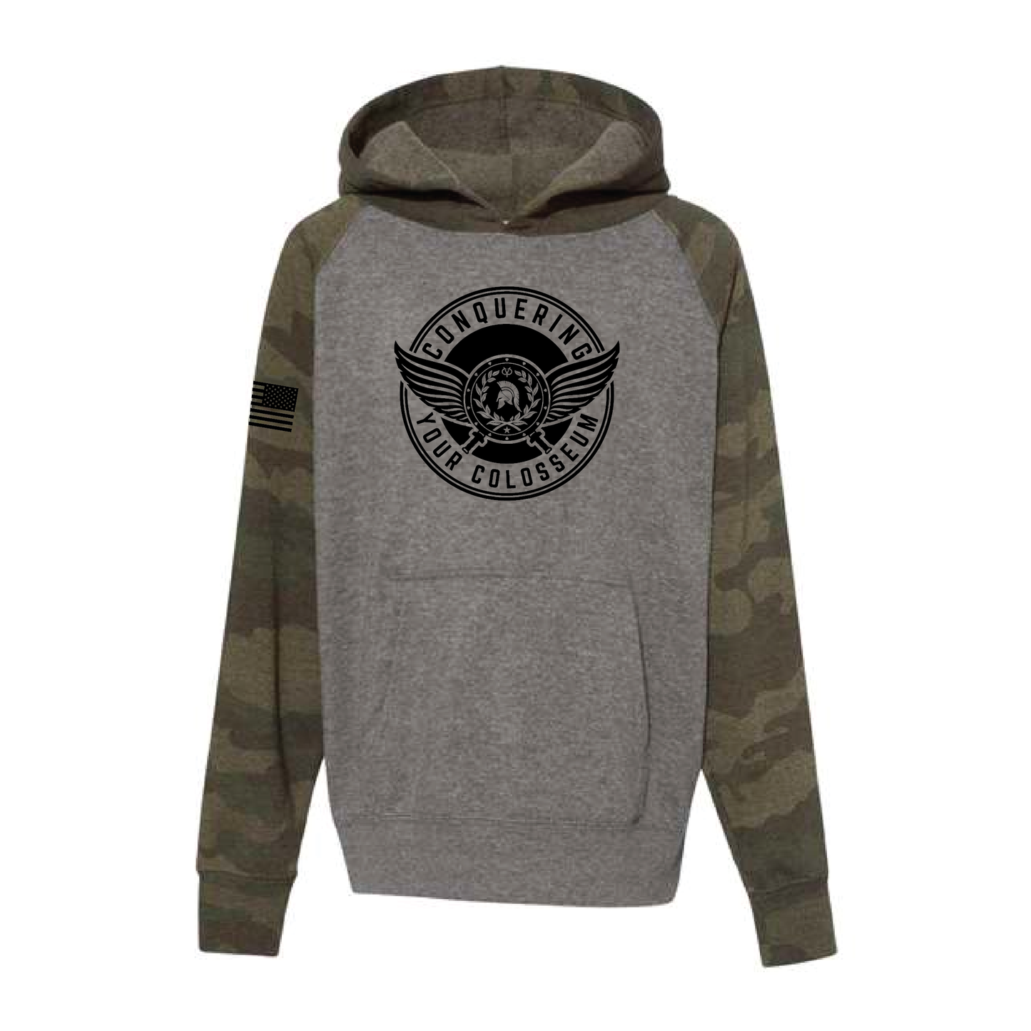 Patriotic Winged Medallion - Youth Hoodie Pullover