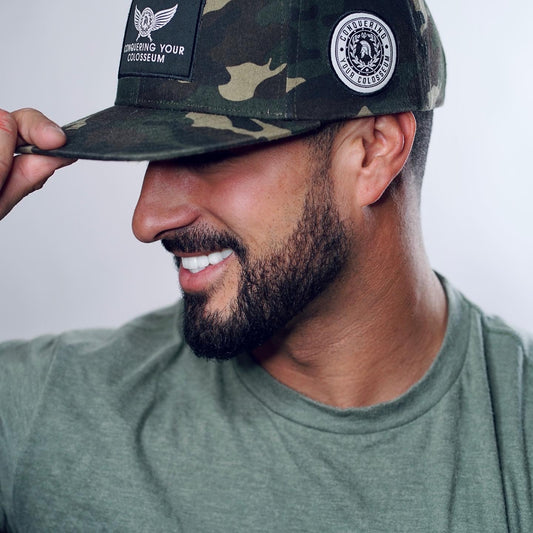 CAMO- STYLE CONQUERING YOUR COLOSSEUM HAT